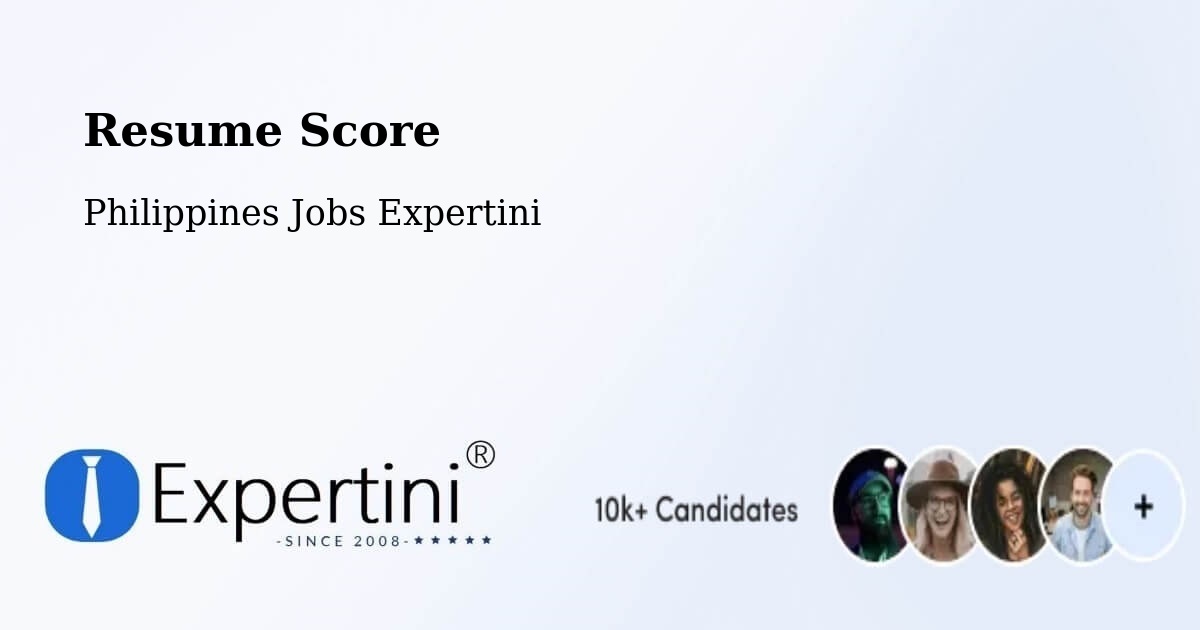 Resume Score & Job Description Match Tool – Davao City - Philippines Jobs Expertini